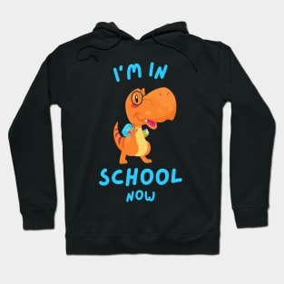 Schoolchildren Cute Dinosaur T-Rex School Start Hoodie